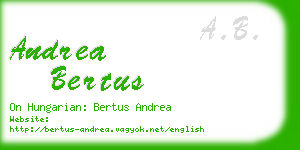 andrea bertus business card